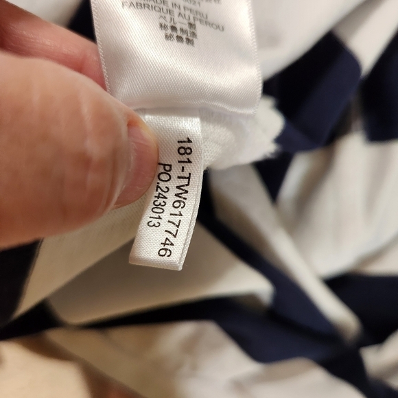 Tommy Bahama Quarter Zip Striped Dress Long Sleeve Moc Neck, sz S - Picture 9 of 9